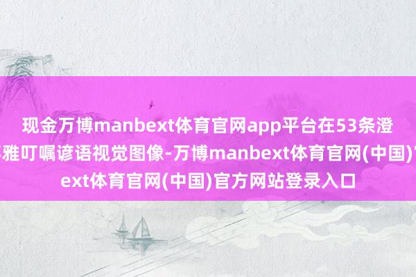 现金万博manbext体育官网app平台在53条澄莹995辆车辆外不雅叮嘱谚语视觉图像-万博manbext体育官网(中国)官方网站登录入口