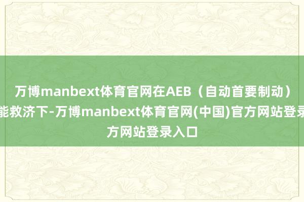 万博manbext体育官网在AEB（自动首要制动）等功能救济下-万博manbext体育官网(中国)官方网站登录入口
