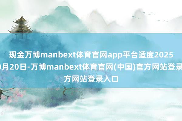 现金万博manbext体育官网app平台适度2025年10月20日-万博manbext体育官网(中国)官方网站登录入口