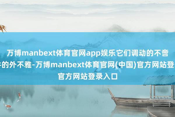 万博manbext体育官网app娱乐它们调动的不啻是物件的外不雅-万博manbext体育官网(中国)官方网站登录入口